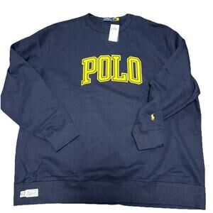 Polo Ralph Lauren CrewNeck Pullover Mens 3XLT Big Pony LOGO Navy Sweatshirt $125